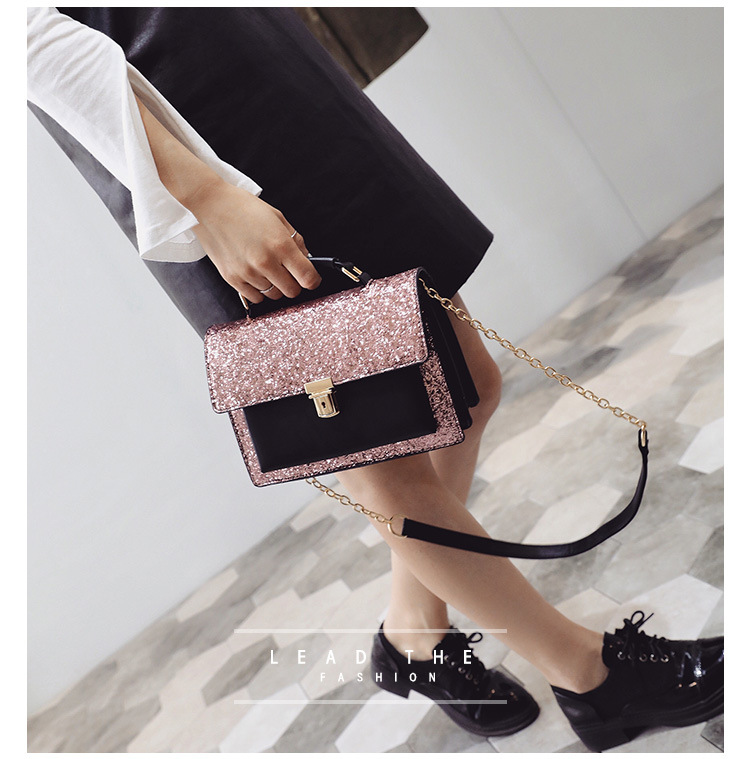 New Glitter Cross Chain Mini Back Women Bags Women