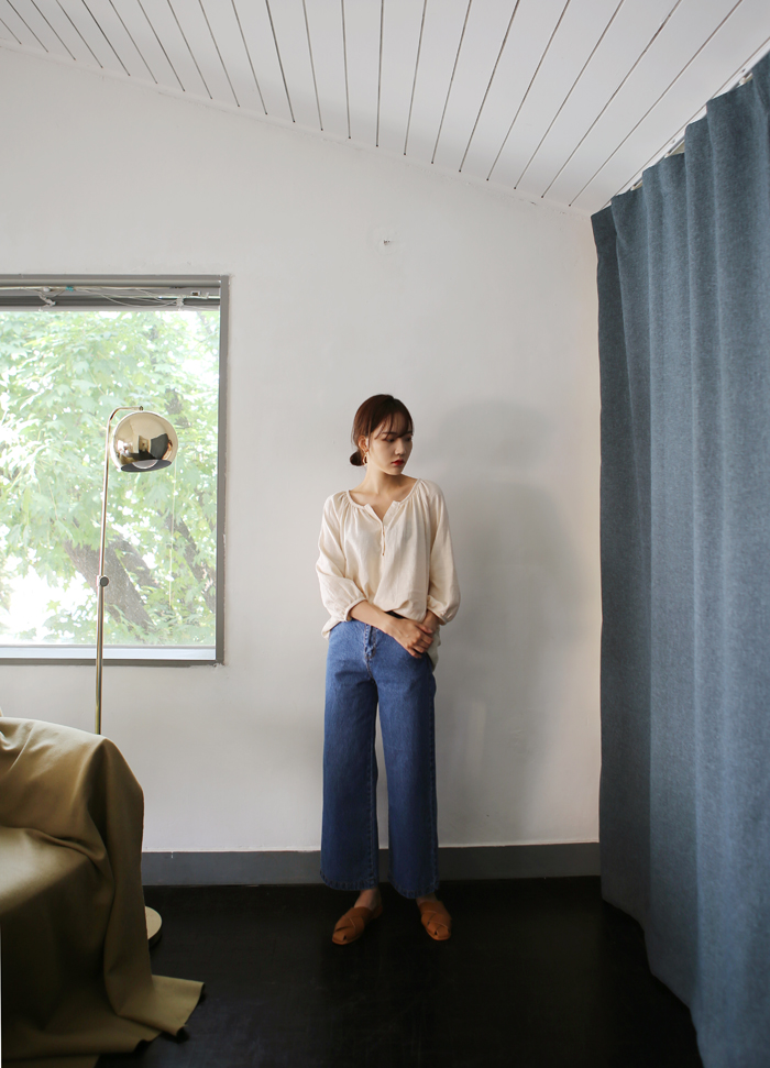 Women Jeans Pants High waisted fits wide denim pan