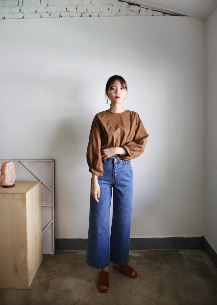 Women Jeans Pants High waisted fits wide denim pan