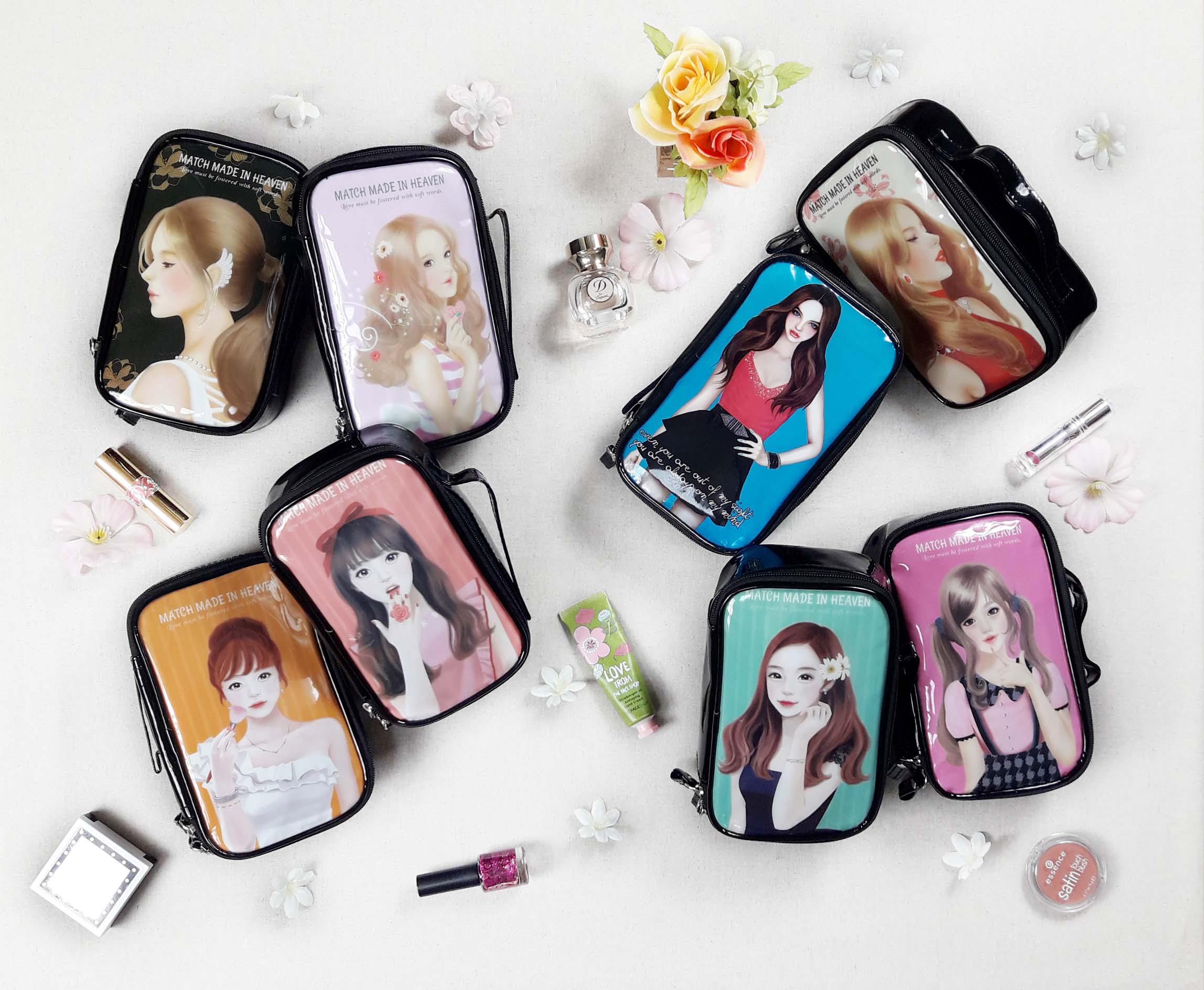 New Enamel Illustration Cosmetic Pouch Collection 