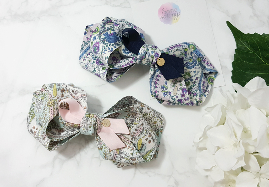 New Handmade floral Paisley ribbon pin Hairpin hai