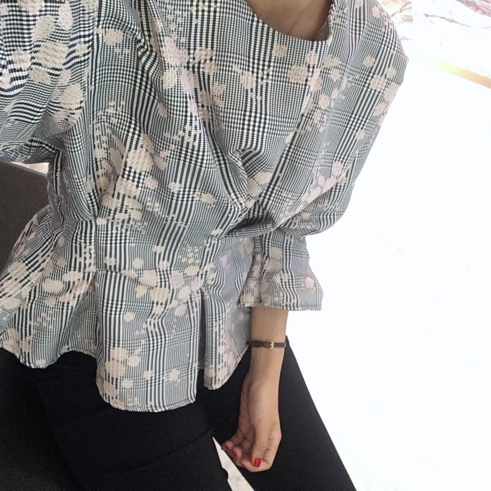 Women Blouses Seven Sisters Glen Check Bulk Blouse