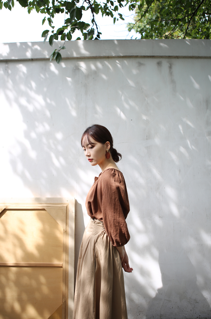 NEW FASHION LADY GIRL Blouse Loose Piece Shirring 