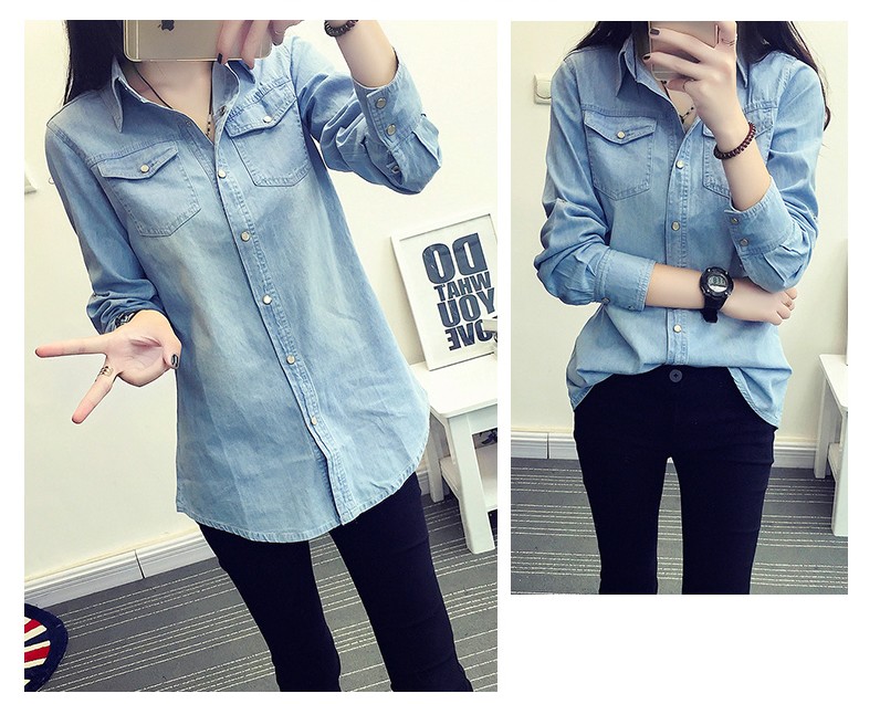 Imported Denim Shirts Women's Clothing Women