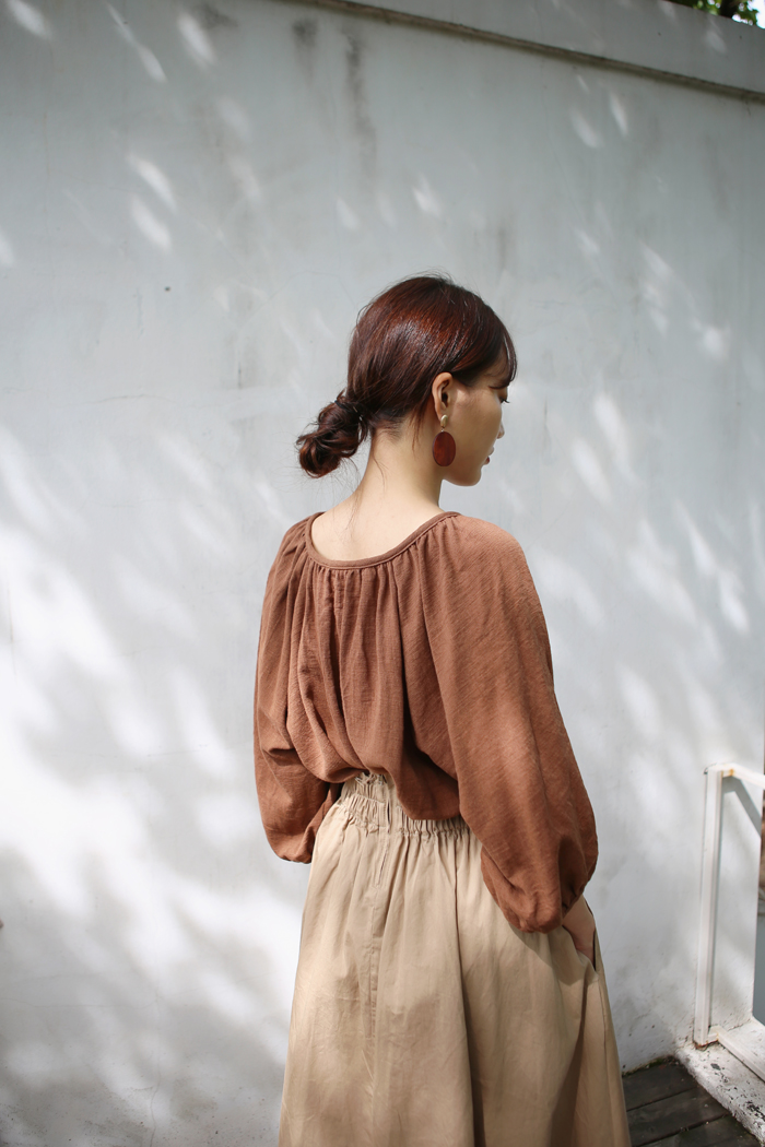 NEW FASHION LADY GIRL Blouse Loose Piece Shirring 