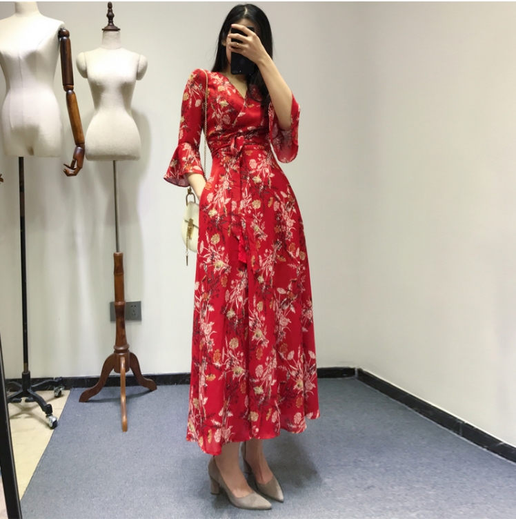 New Women Dress F ~ 5XL Sexy Flower Long Big Size 