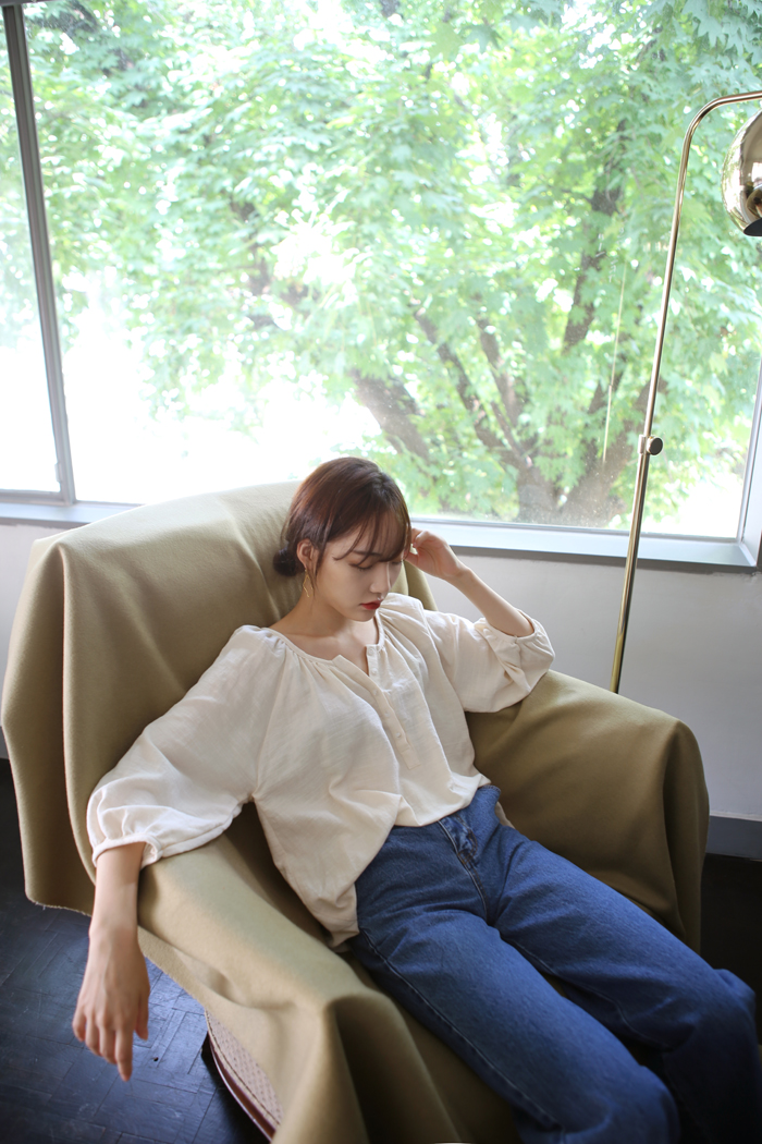 NEW FASHION LADY GIRL Blouse Loose Piece Shirring 