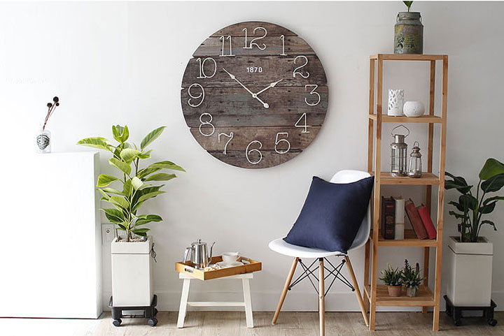 Living room 80cm large wall clock Interior cafe in