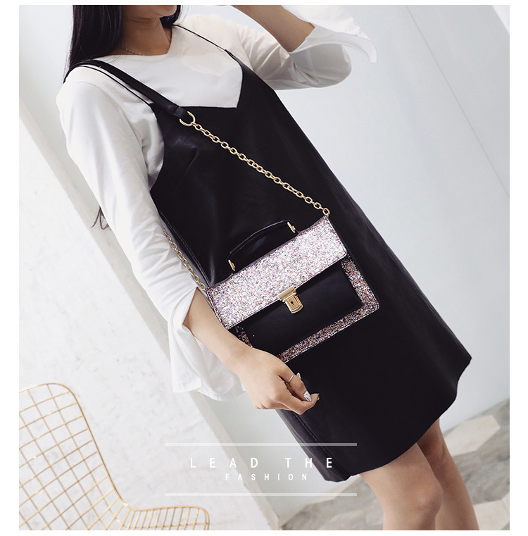 New Glitter Cross Chain Mini Back Women Bags Women