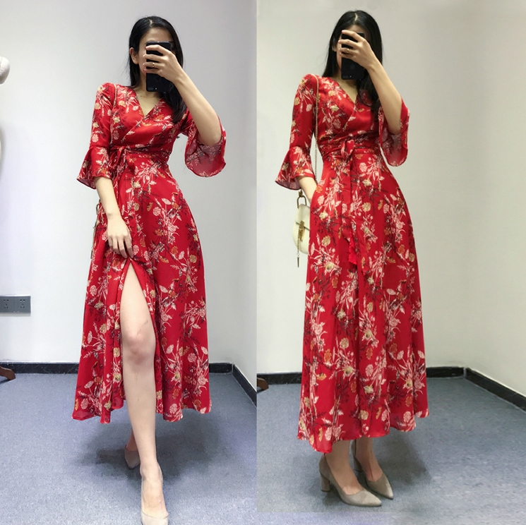 New Women Dress F ~ 5XL Sexy Flower Long Big Size 