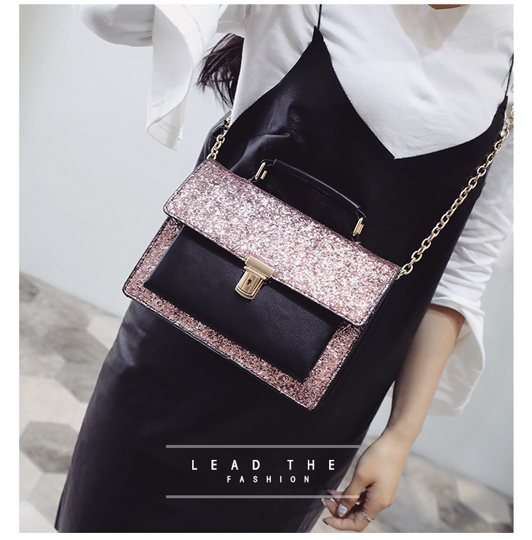 New Glitter Cross Chain Mini Back Women Bags Women