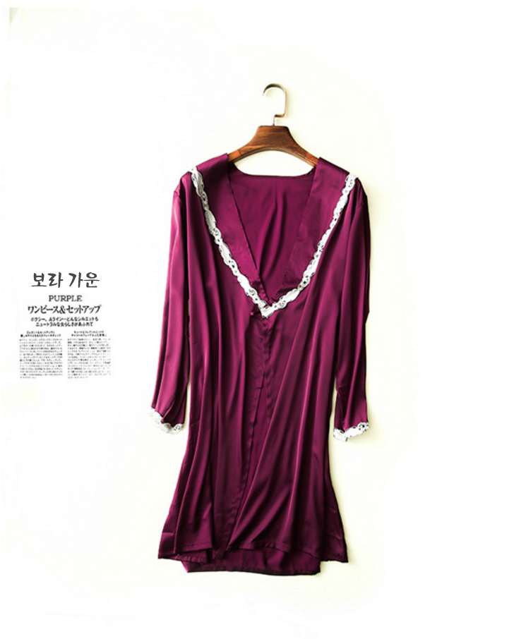 NEW SEXY LINGERIE Silk slip robe gown set Sexy lin