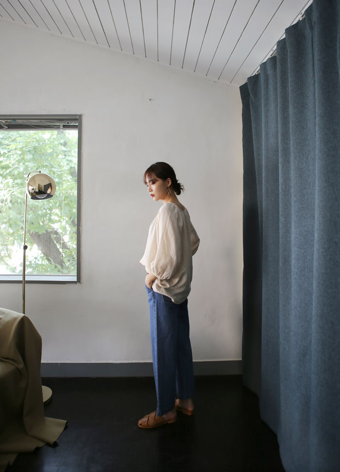 NEW FASHION LADY GIRL Blouse Loose Piece Shirring 