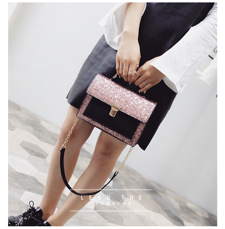 New Glitter Cross Chain Mini Back Women Bags Women