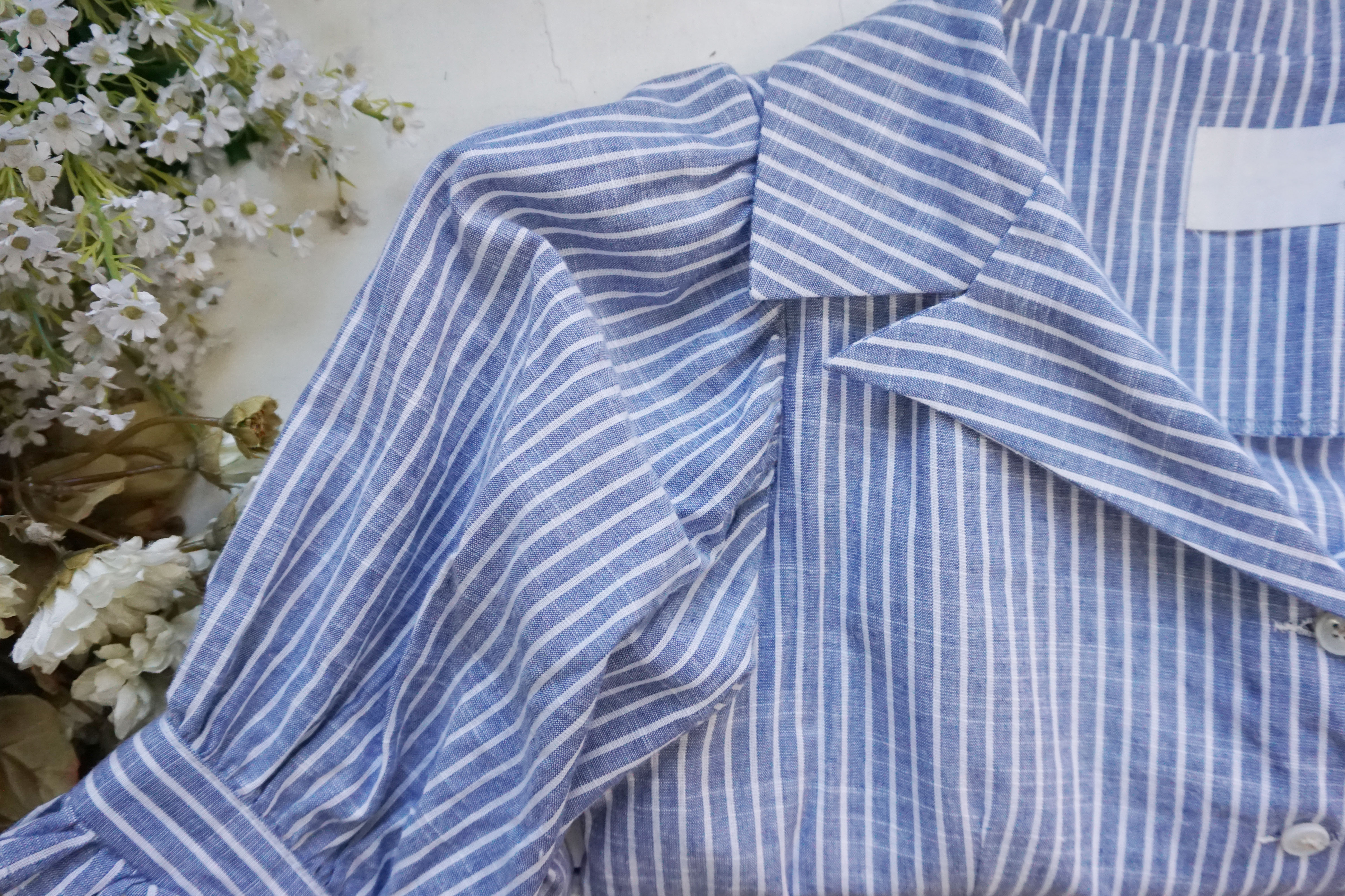 New Season Sale Striped Shirt Long Dress 2color