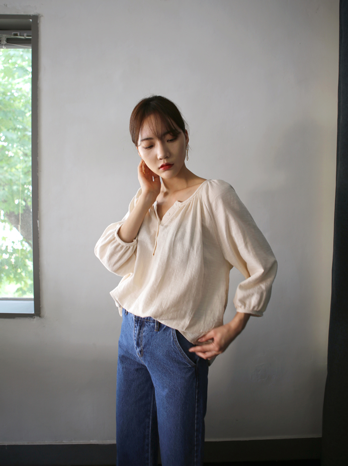 NEW FASHION LADY GIRL Blouse Loose Piece Shirring 