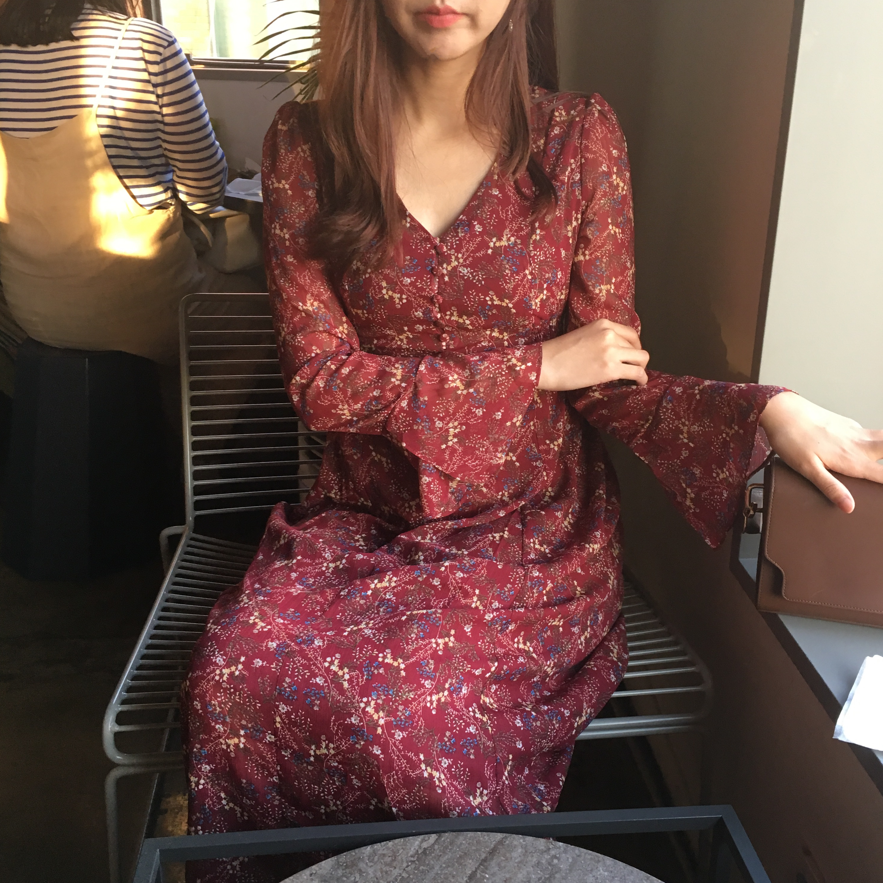 New Women Dress Wild Flower Chiffon Dress Sleeping