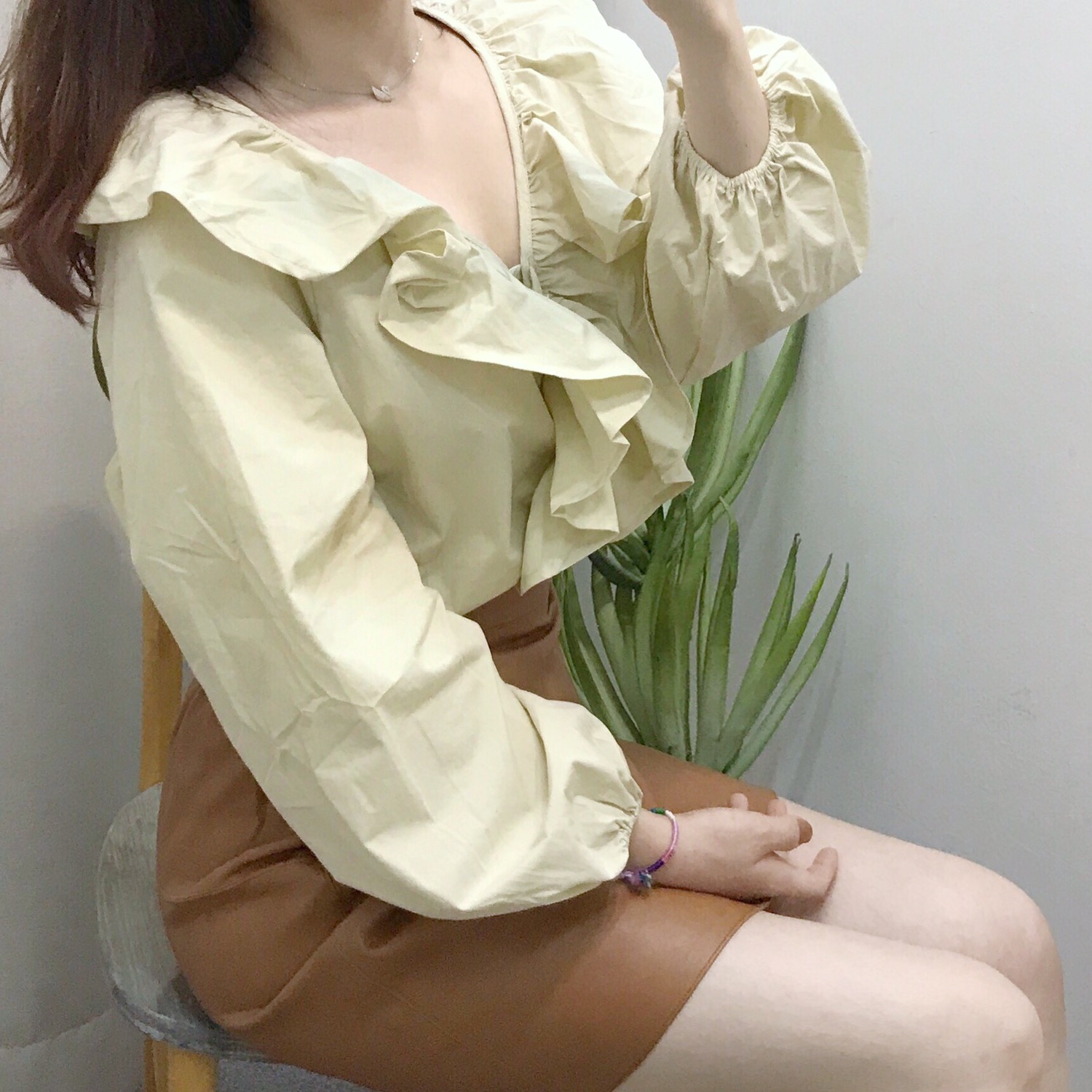 NEW FASHION LADY GIRL Blouse frilly ruffle guest b