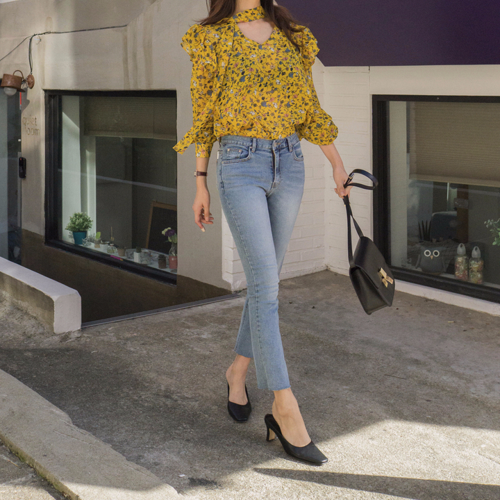 NEW FASHION LADY GIRL Blouse Autumn Blouse Yellow 