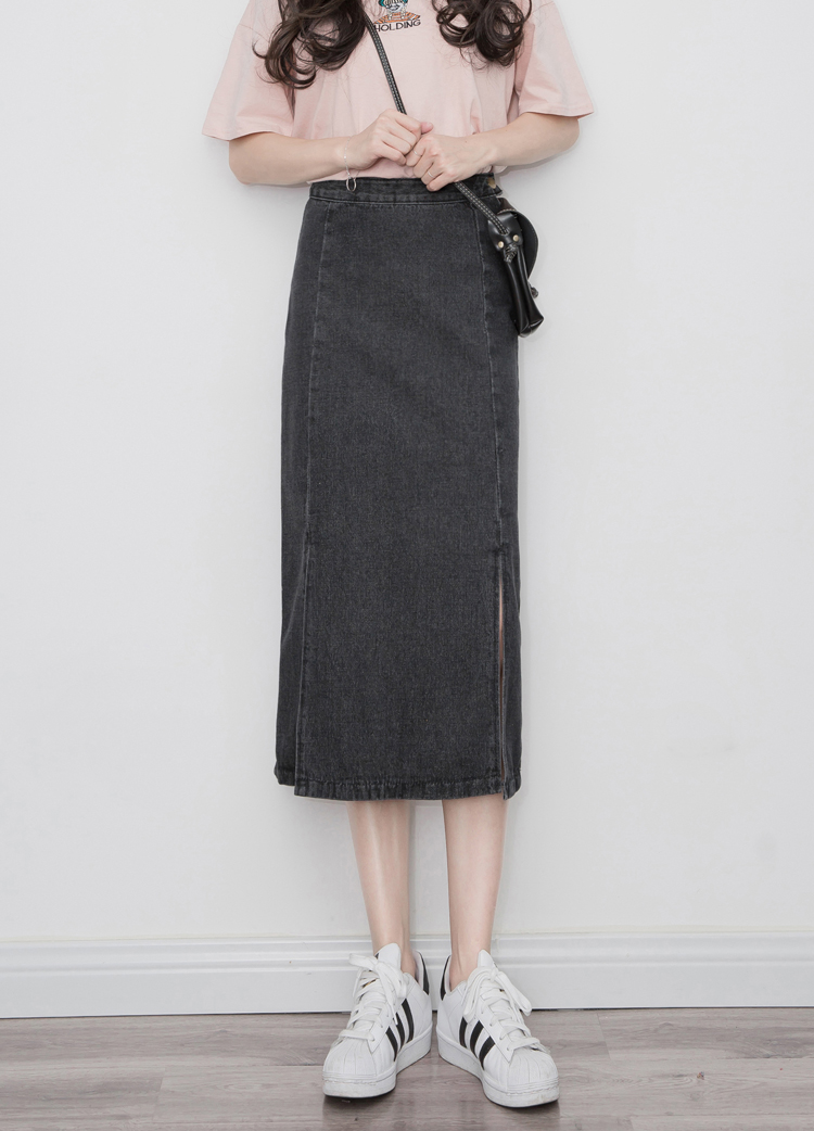 Denim Skirt High-waisted skirt denim skirt four se