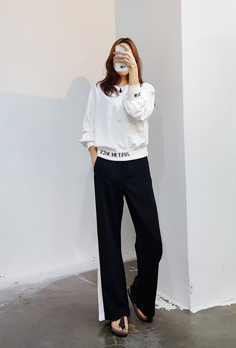 New Women's Pants Longer look color line Long s