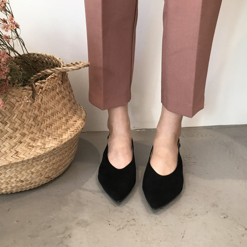 New Suede Sling Back Pearl Heel Looper Girls Blind