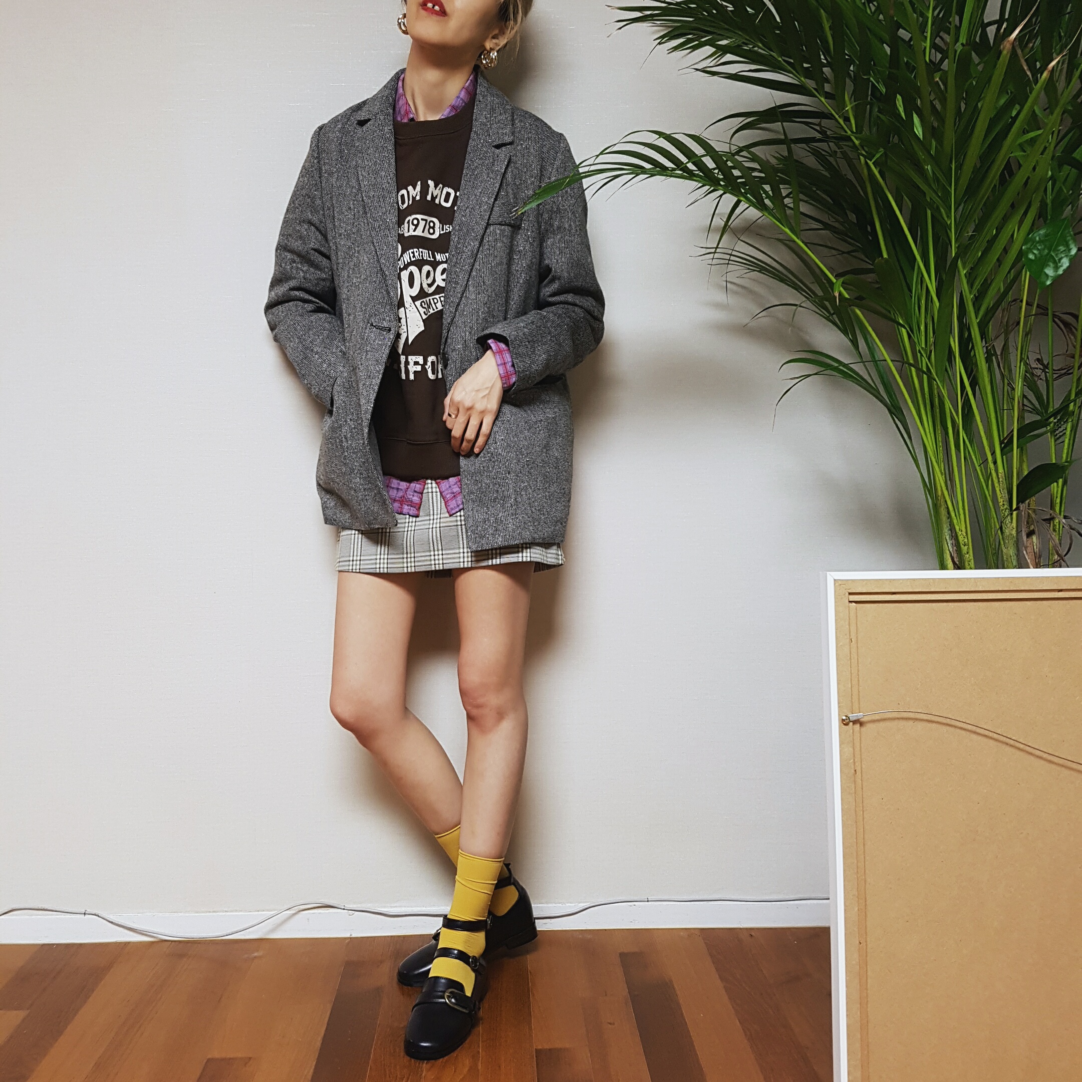 New long-sleeved ankle with a sense of wrinkled st