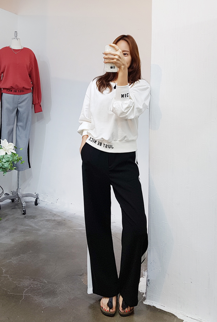 New Women's Pants Longer look color line Long s