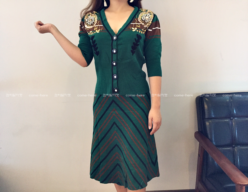 Shopping mall import BOSE Miu sequins cardigan set