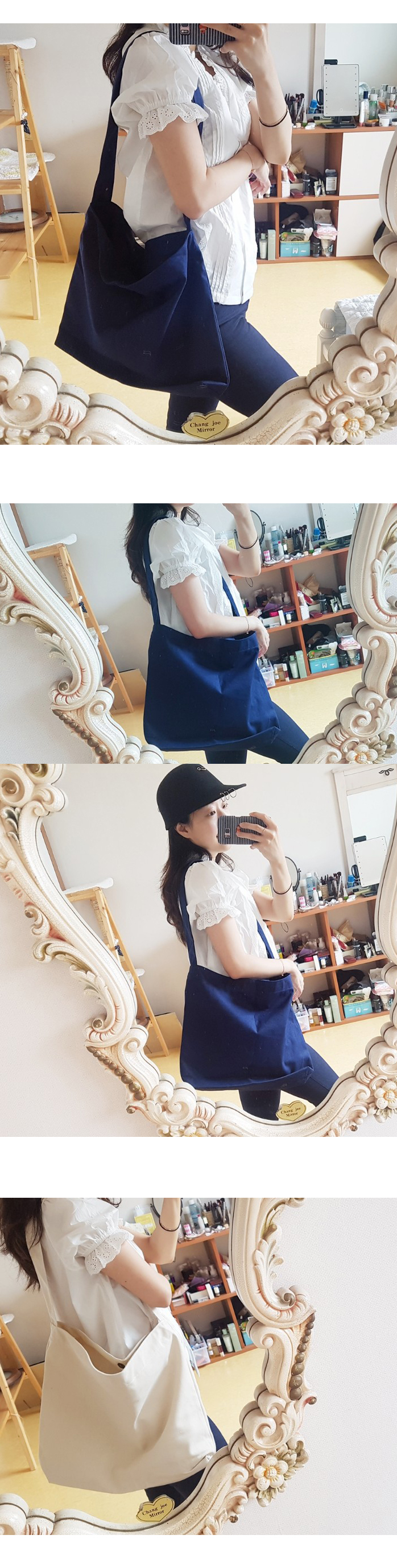 Men Women Plain Eco Bag 3color Canvas Bag Neat