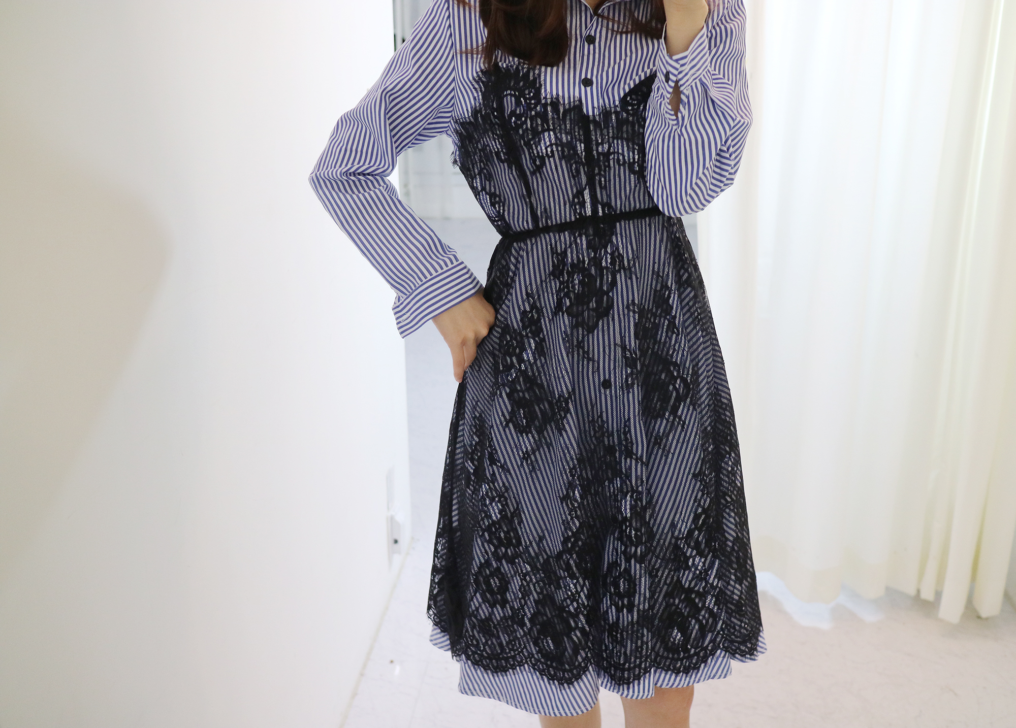 New Short sleeve long-sleeved lace bustier set set