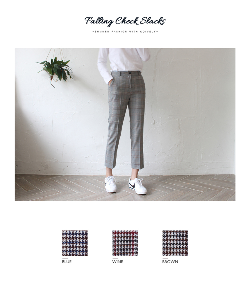 New Women's Pants Fall Check Date Slim Slacks 9