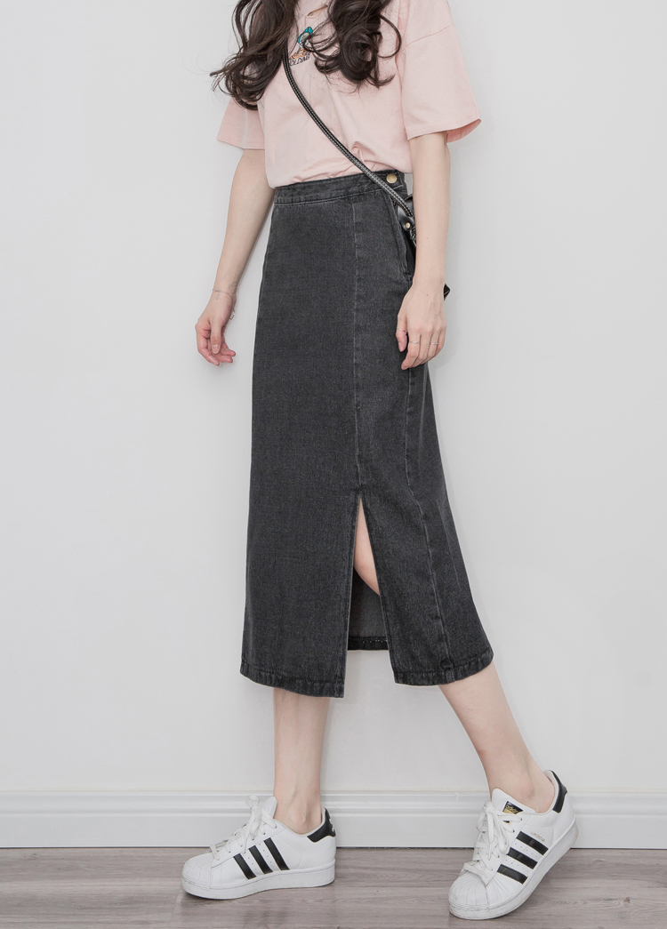 Denim Skirt High-waisted skirt denim skirt four se
