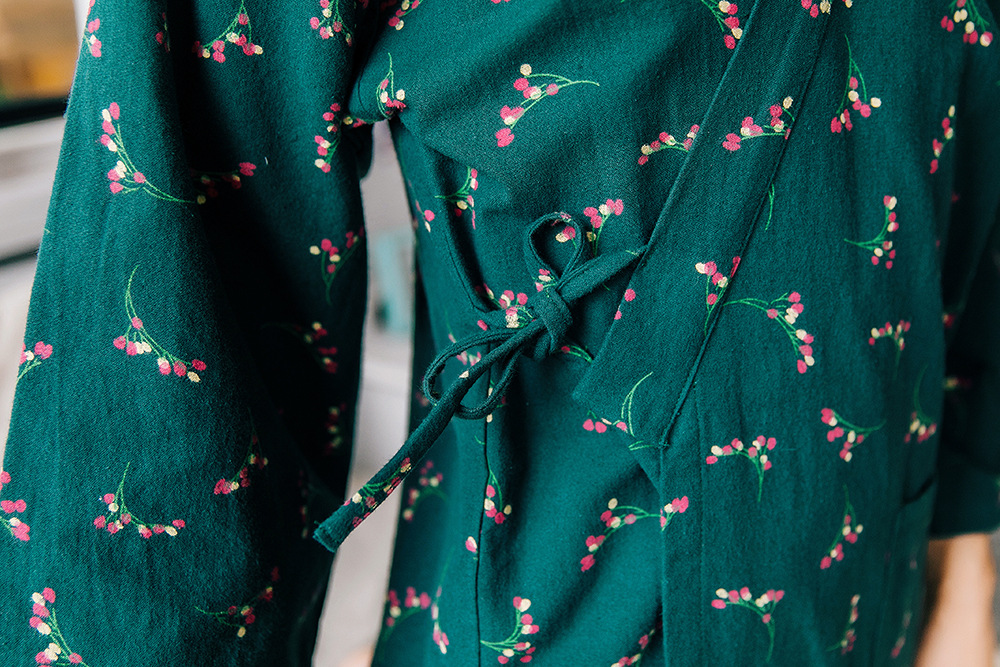 New imported fine flower Yukata couple pajamas hon