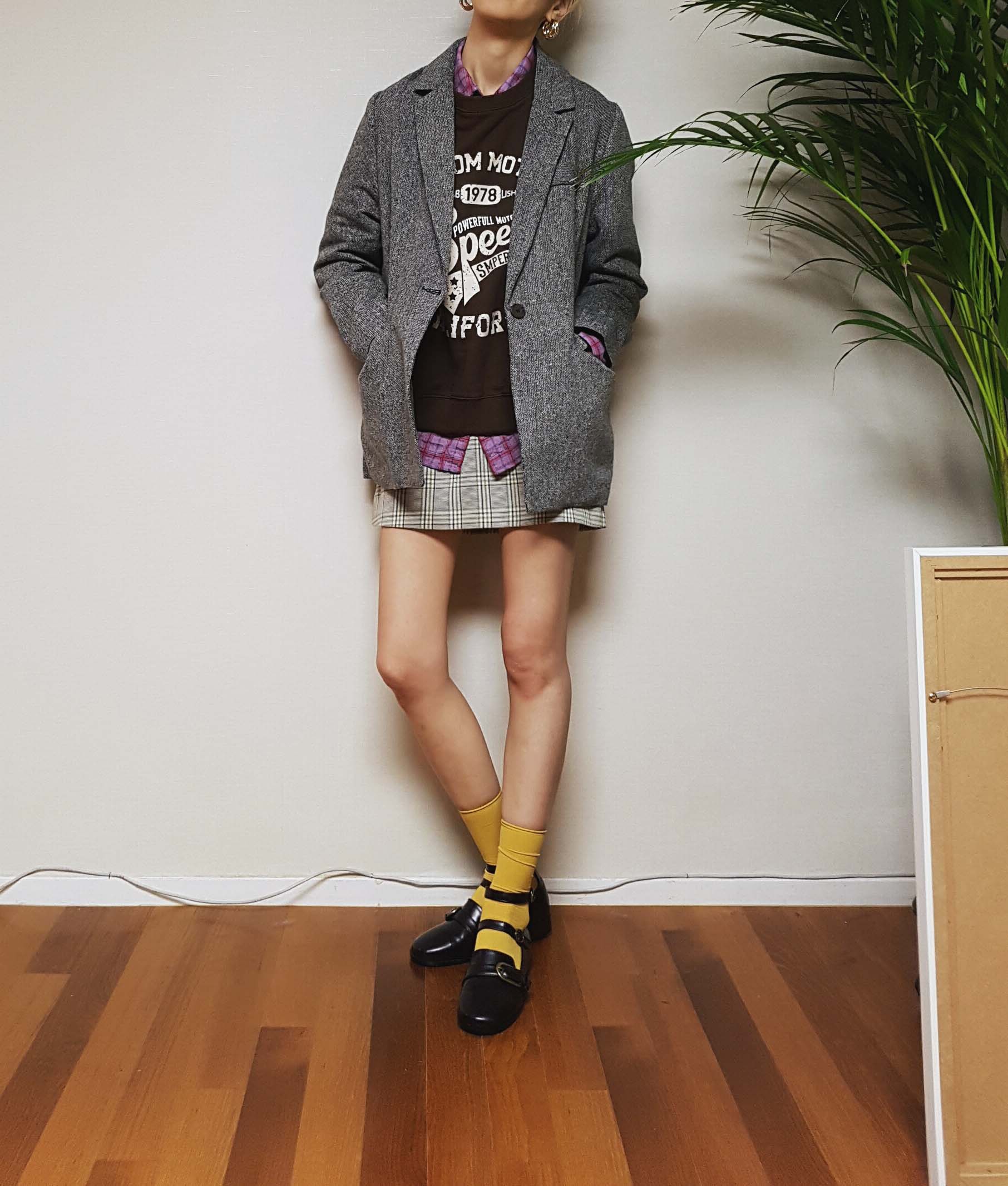 New long-sleeved ankle with a sense of wrinkled st