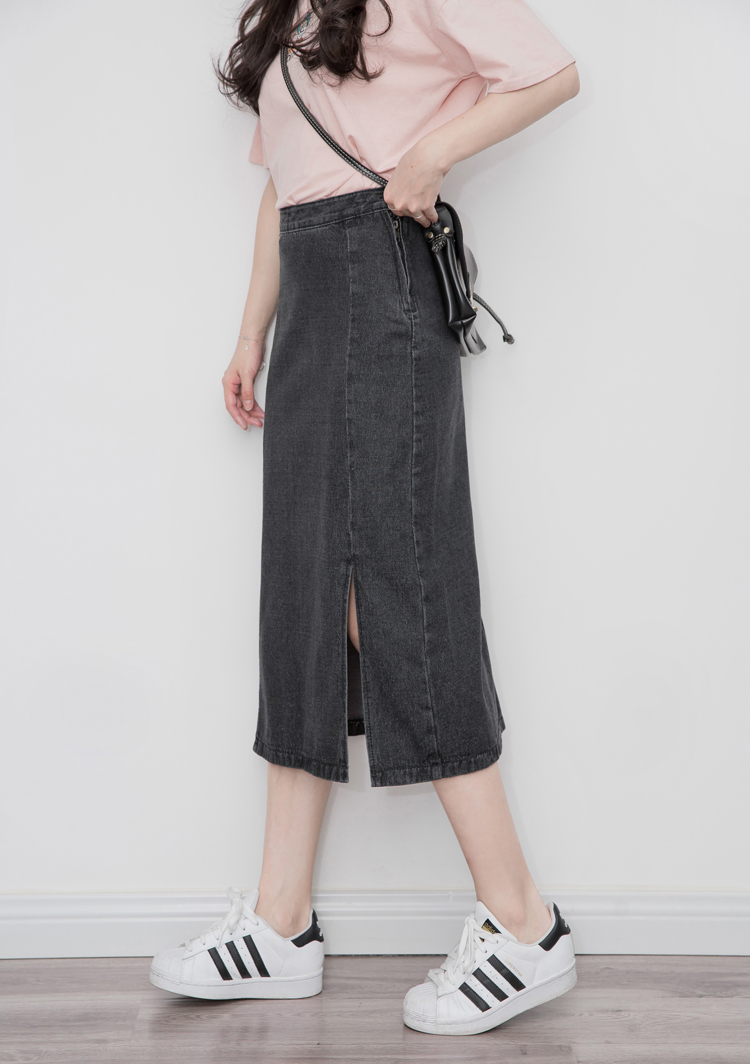 Denim Skirt High-waisted skirt denim skirt four se