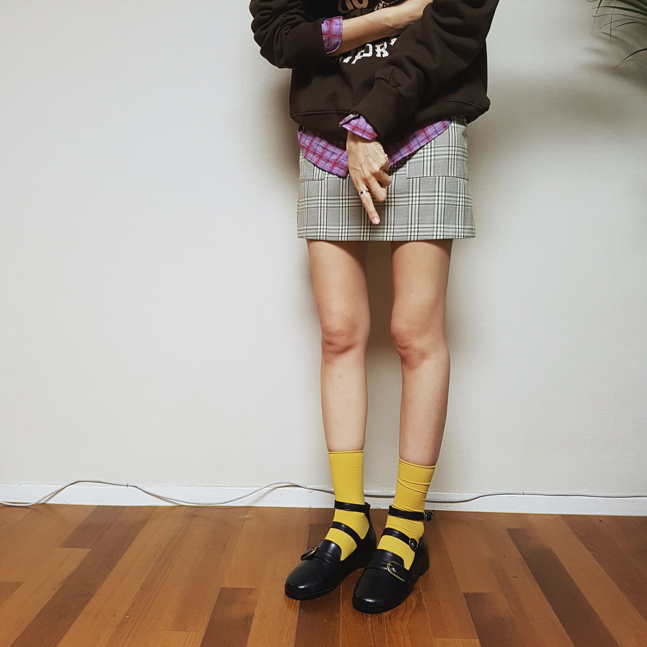 New long-sleeved ankle with a sense of wrinkled st