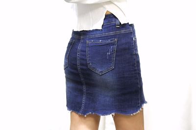 Denim Skirt Inner Bending Span Jeans Pants S ~ XL 