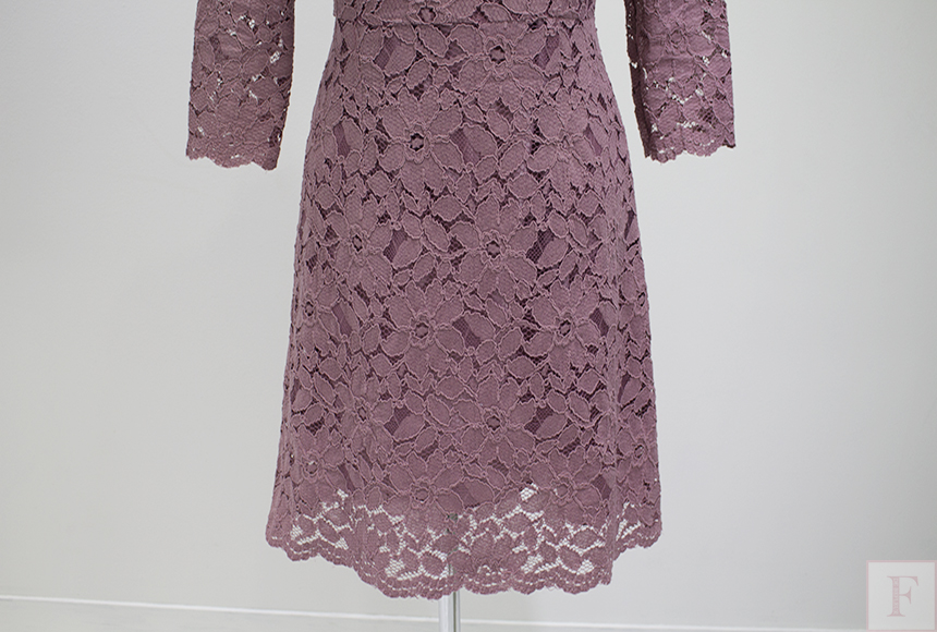 New Women Dress Autumn Flower See-through Lace Pun
