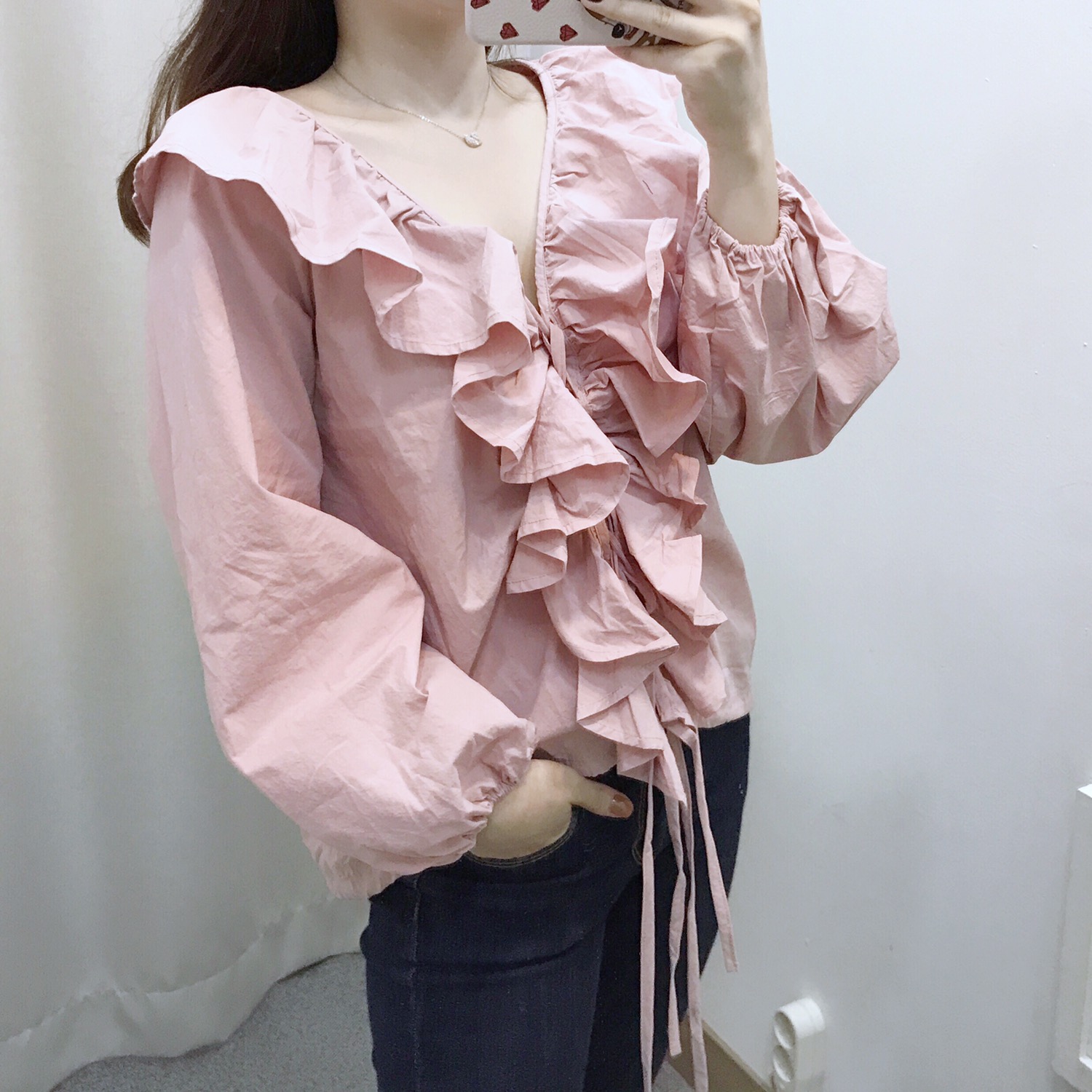NEW FASHION LADY GIRL Blouse frilly ruffle guest b