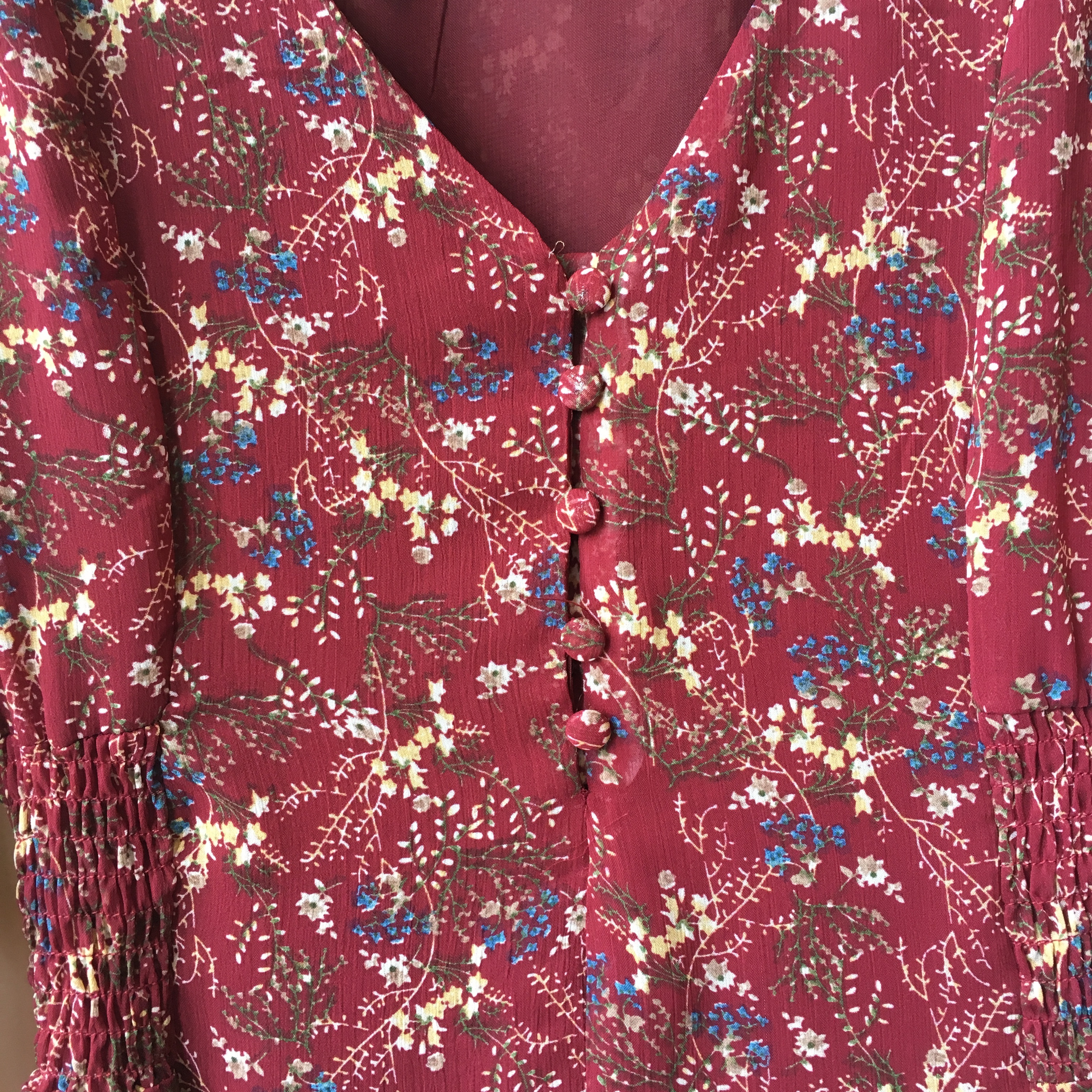 New Women Dress Wild Flower Chiffon Dress Sleeping