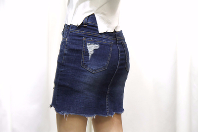Denim Skirt Inner Bending Span Jeans Pants S ~ XL 