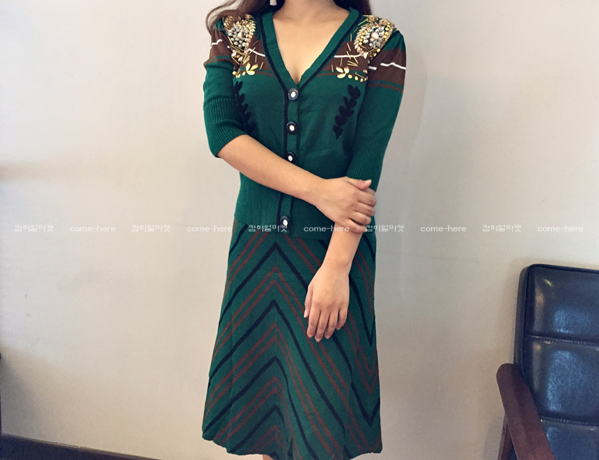 Shopping mall import BOSE Miu sequins cardigan set