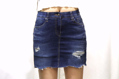 Denim Skirt Inner Bending Span Jeans Pants S ~ XL 