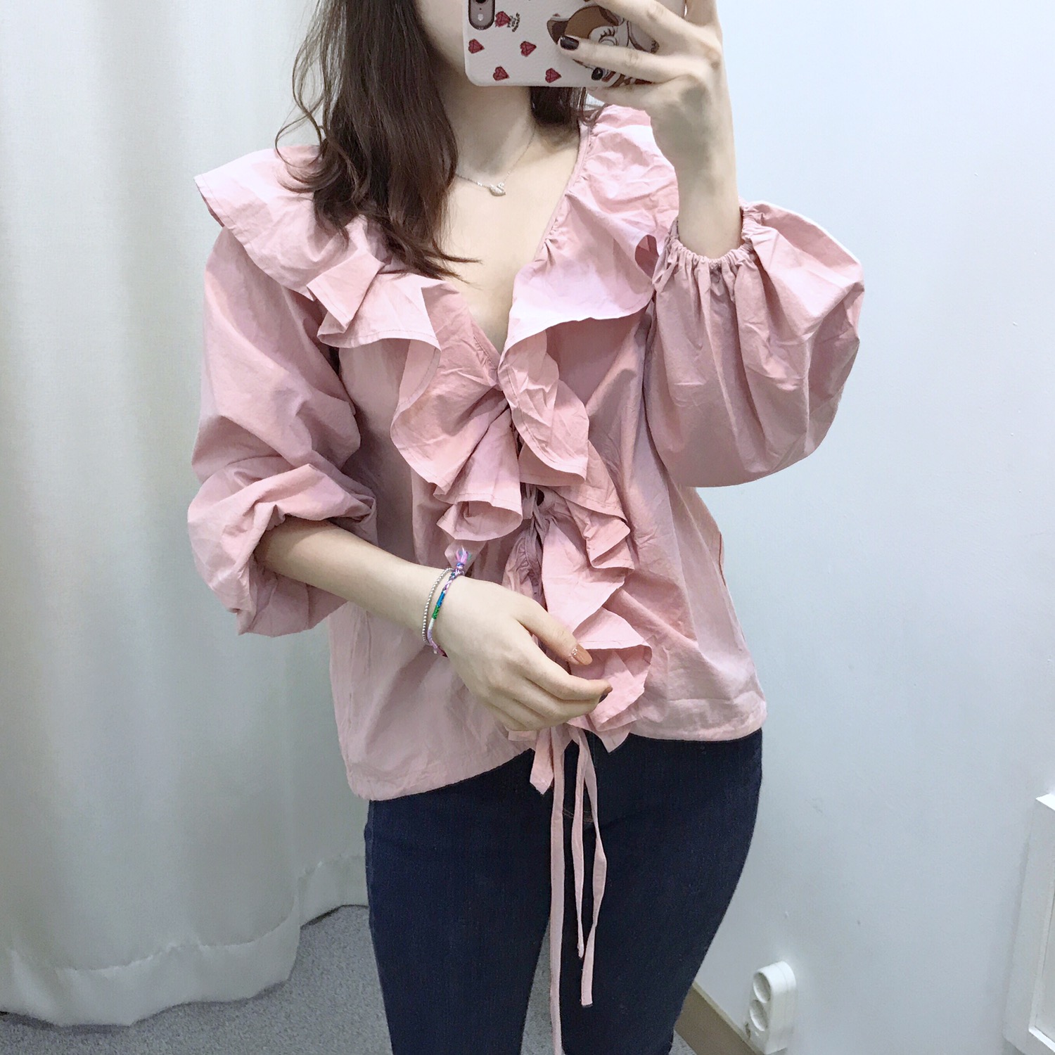 NEW FASHION LADY GIRL Blouse frilly ruffle guest b