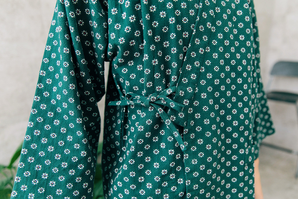 New imported fine flower Yukata couple pajamas hon