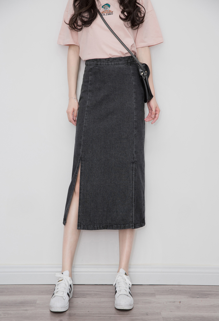 Denim Skirt High-waisted skirt denim skirt four se