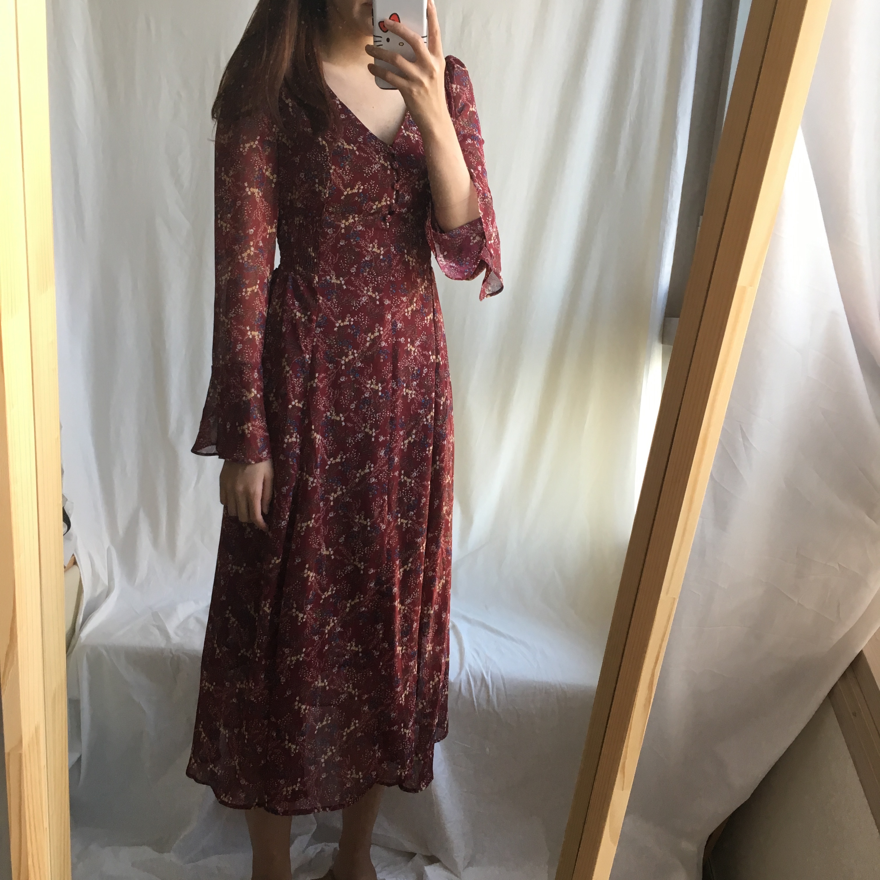 New Women Dress Wild Flower Chiffon Dress Sleeping