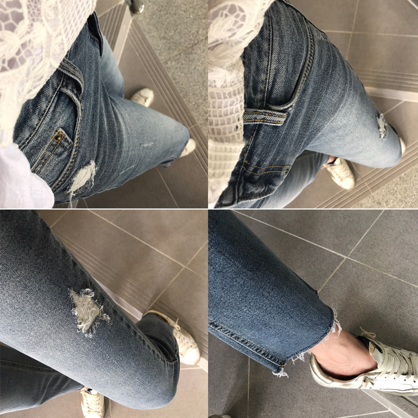 Women Jeans Pants Cutting boots cut jeans denim se