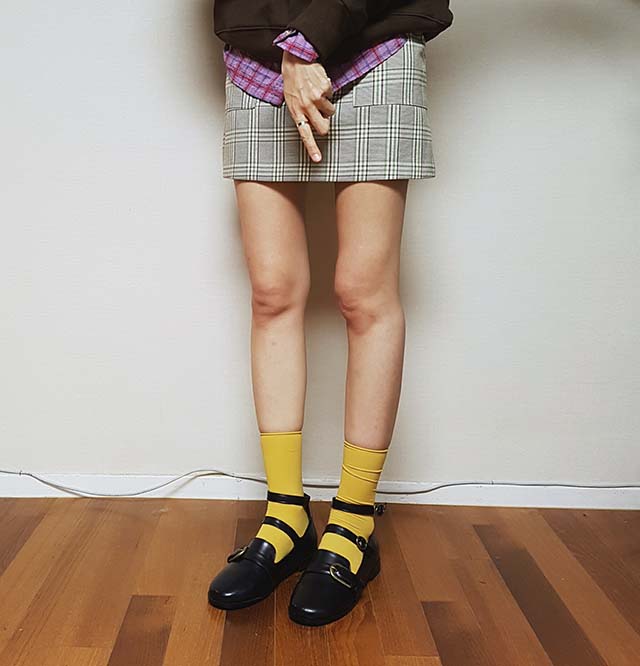 New long-sleeved ankle with a sense of wrinkled st